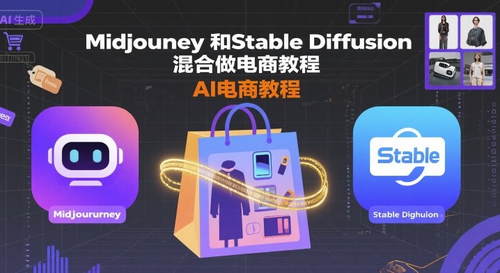 Midjourney和Stable Diffusion混合做电商教程-ai电商教程-副业网资源站