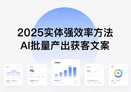实体强效率方法：AI批量产出获客文案，2025年普通人拥抱AI，实现实体创收-副业网资源站