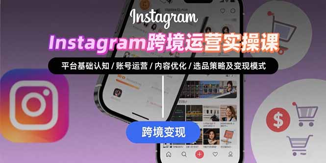 Instagram跨境运营实战：平台认知/账号运营/内容优化/选品策略及变现模式-副业网资源站