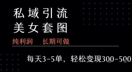 私域卖套图每天3-5单 每单利润99-2张+-副业网资源站