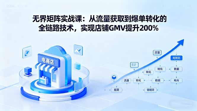 无界矩阵实战课：从流量获取到爆单转化的全链路技术，实现店铺GMV提升200%-副业网资源站