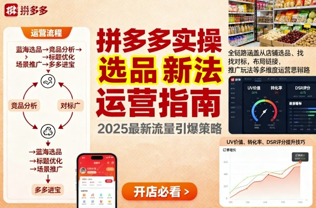 王校长9月12拼多多实操新玩法，全链路涵盖从店铺选品、找对标，布局链接，推广玩法等多维度运营思路-副业网资源站