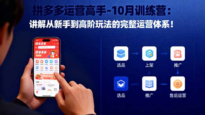 拼多多运营高手-10月训练营：讲解从新手到高阶玩法的完整运营体系！-副业网资源站