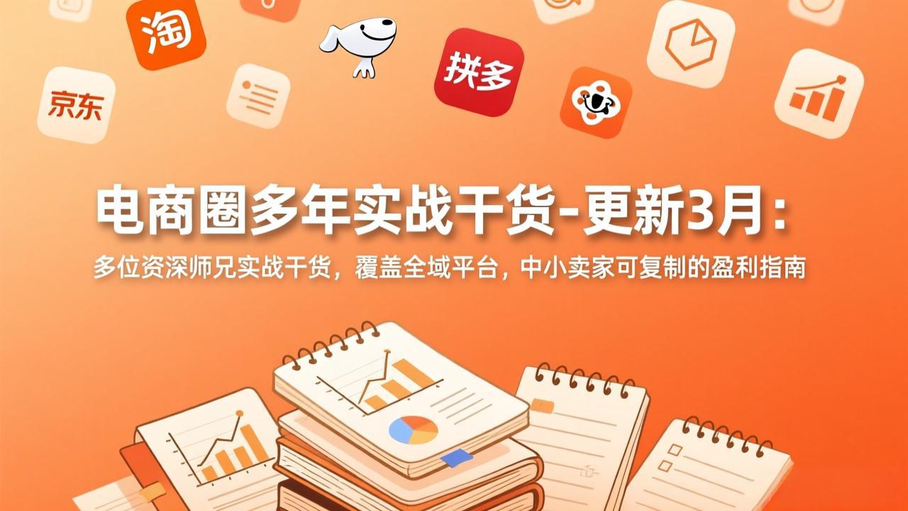 电商圈多年实战干货-更新3月：多位资深师兄实战干货，覆盖全域平台，中小卖家可复制的盈利指南-副业网资源站