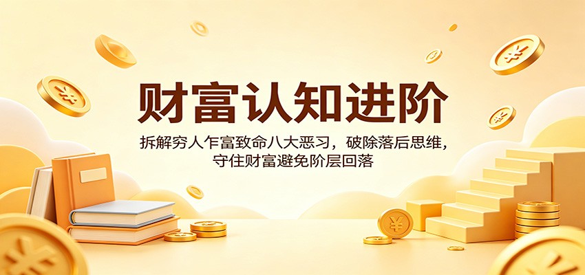 财富认知进阶：拆解穷人乍富致命八大恶习，破除落后思维，守住财富避免阶层回落-副业网资源站