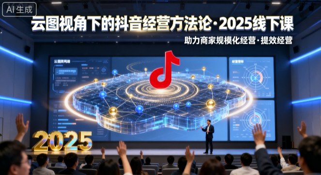 云图视角下的抖音经营方法论，2025线下课，助力商家规模化经营，提效经营(录音+字幕)-副业网资源站