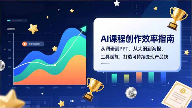 AI课程创作效率指南，从调研到PPT、从大纲到海报，工具赋能，打造可持续变现产品线-副业网资源站