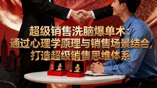 超级销售洗脑爆单术：通过心理学原理与销售场景结合,打造超级销售思维体系-副业网资源站