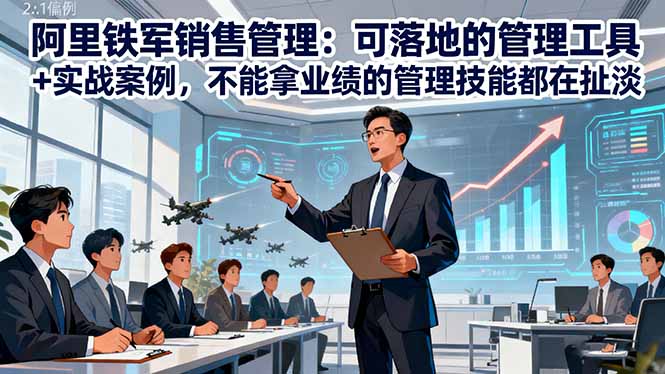 阿里铁军销售管理：可落地的管理工具+实战案例，不能拿业绩的管理都在扯淡-副业网资源站