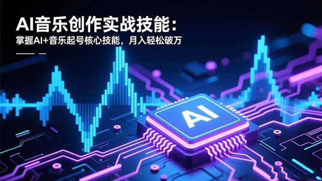 AI音乐创作实战技能：掌握AI+音乐起号核心技能，月入轻松破万-副业网资源站