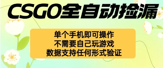 自动挂G捡漏，不用自己挂G不用玩游戏，一个手机即可操作，新手小白轻松月入1W+【揭秘】-副业网资源站
