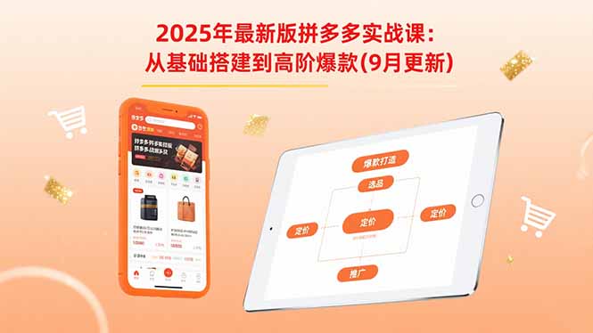 2025年最新版拼多多实战课：从基础搭建到高阶爆款(9月更新-副业网资源站