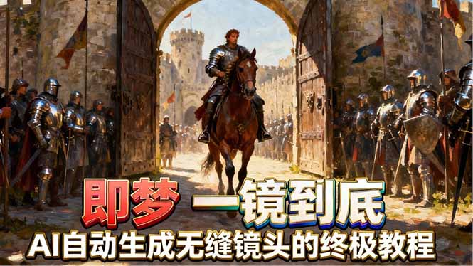 即梦AI一镜到底终极教程，智能补帧+运镜技巧，AI自动生成无缝丝滑长镜头高效出片-副业网资源站