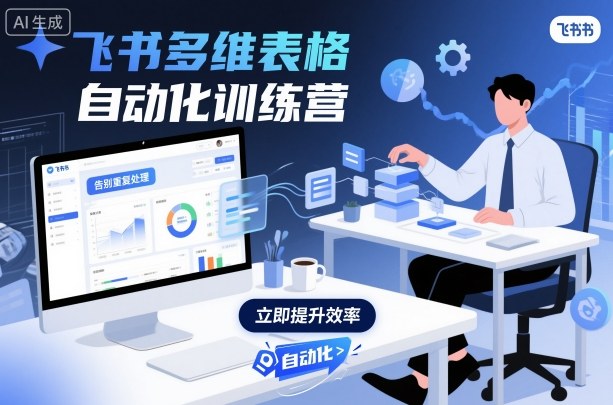 飞书多维表格自动化训练营，手把手教你告别重复处理，用多维表格开启高效办公新模式-副业网资源站