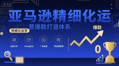 亚马逊精细化运营爆款打造体系，视频课+全套资料文档-副业网资源站