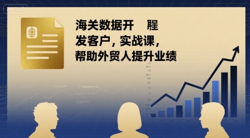 海关数据开发客户实战课，帮助外贸人提升业绩-副业网资源站