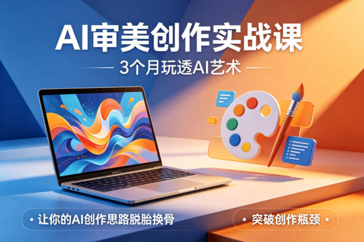 AI审美创作实战课，3个月玩透AI艺术，让你的AI创作思路脱胎换骨，突破创作瓶颈-副业网资源站