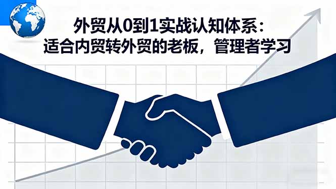 外贸从0到1实战认知体系：适合内贸转外贸的老板，管理者学习-副业网资源站