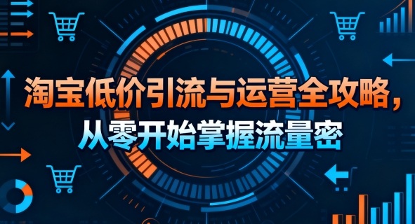 淘宝低价引流与运营全攻略，从零开始掌握流量密码-副业网资源站