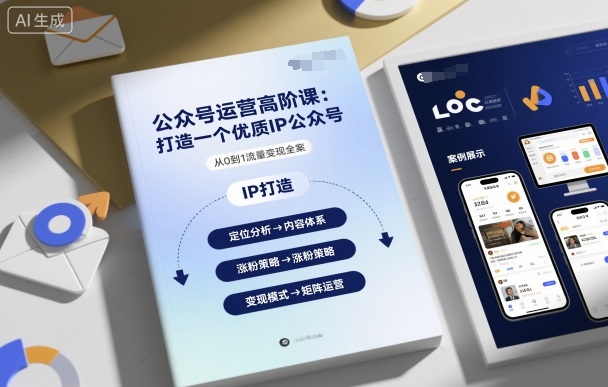 公众号运营高阶课，打造一个优质IP公众号-副业网资源站