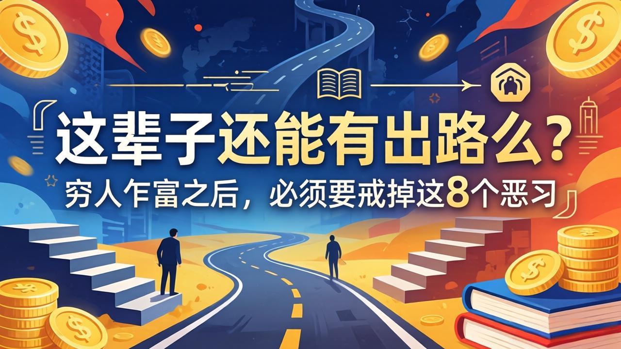 关于人生两篇付费文章【这辈子还能有出路么？】【穷人乍富之后，必须要戒掉这8个恶习】-副业网资源站
