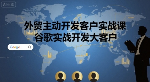 外贸主动开发客户实战课，谷歌实战开发大客户-副业网资源站