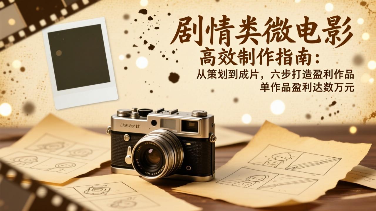 剧情类微电影高效制作指南：从策划到成片，六步打造盈利作品，单作品盈利达数万元-副业网资源站