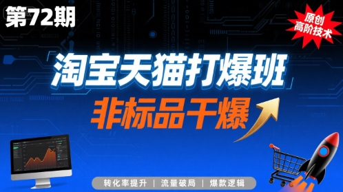 淘宝天猫打爆班原创高阶技术第72期，非标品干爆-副业网资源站