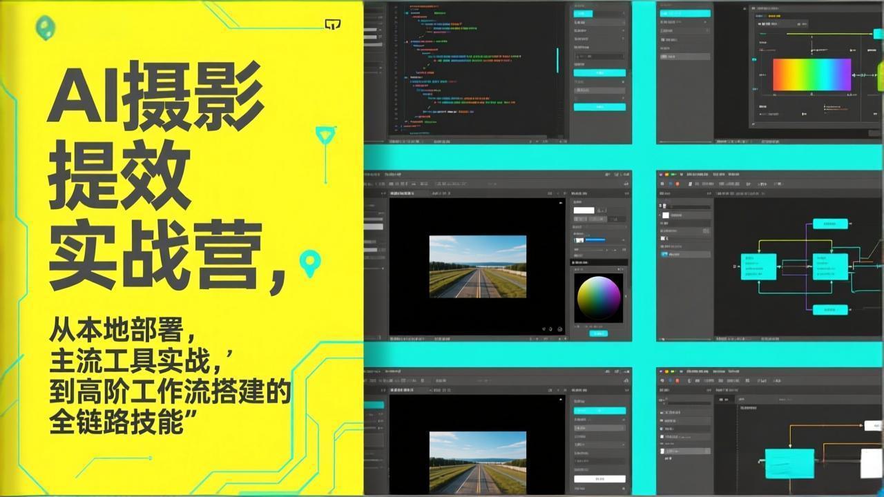 AI+摄影提效实战营，从本地部署，主流工具实战，到高阶工作流搭建的全链路技能-副业网资源站