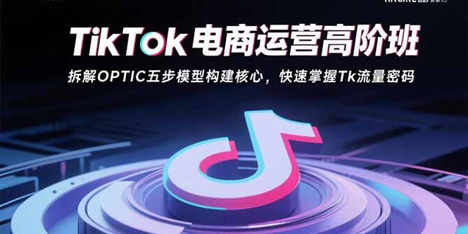 TikTok电商运营高阶班：拆解OPTIC五步模型构建核心，快速掌握Tk流量密码-副业网资源站