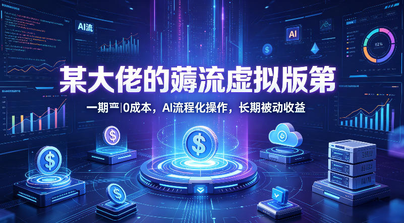 某大佬的薅流虚拟版第一期丨0成本，AI流程化操作，长期被动收益-副业网资源站