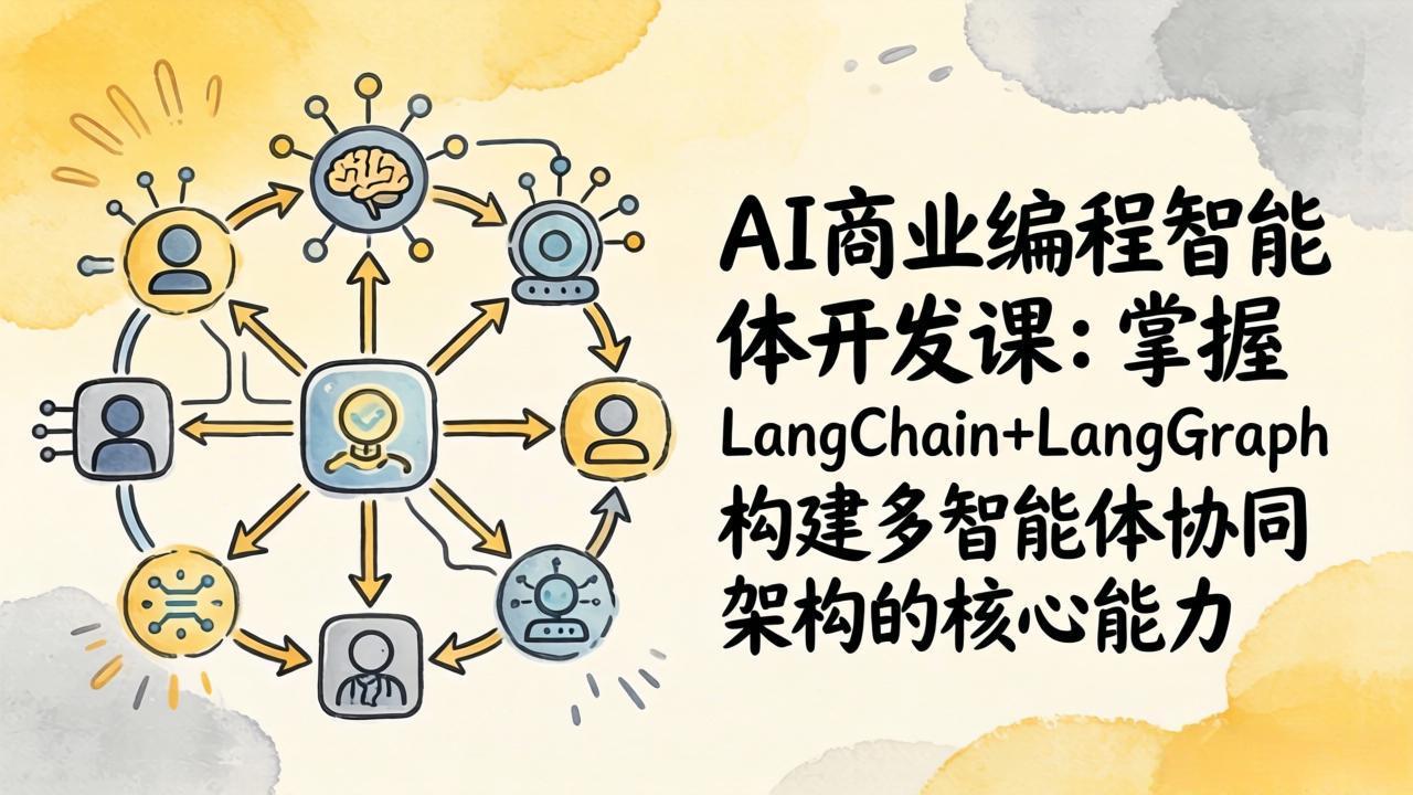 AI商业编程智能体开发课：掌握LangChain+LangGraph构建多智能体协同架构的核心能力-副业网资源站
