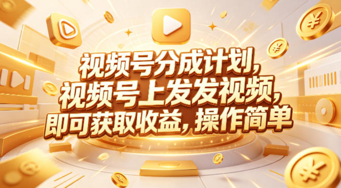 视频号分成计划，599元众筹的Red团队课程，视频号上发发视频，即可获取收益，操作简单-副业网资源站