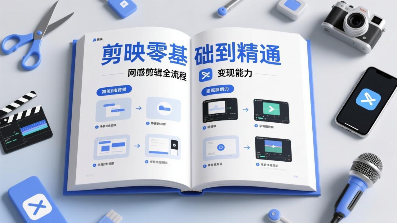 剪映零基础也能快速上手，从入门到精通掌握网感剪辑全流程，掌握能直接变现的剪辑能力-副业网资源站