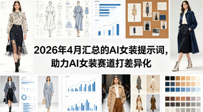 2026年4月汇总的AI女装提示词，助力AI女装赛道打差异化-副业网资源站