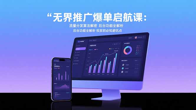 无界推广爆单启航课：流量分发算法解密 后台功能全解析 投放前必知避坑点-副业网资源站