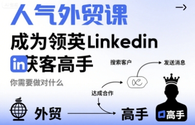 人气外贸课-成为领英Linkedin获客高手，你需要做对什么-副业网资源站