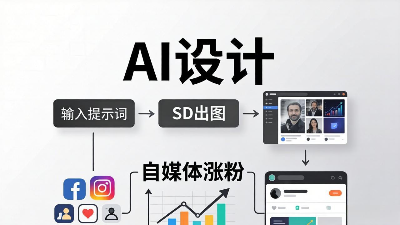 人人都是AI设计师：SD出图+自媒体涨粉一站教学，告别图文素材焦虑，AI设计让你轻松避开内卷-副业网资源站