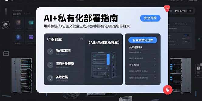AI+私有化部署指南 爆款标题技巧/图文批量生成/视频制作优化/突破创作瓶颈-副业网资源站