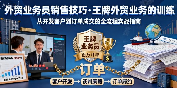 外贸业务员销售技巧，王牌外贸业务的训练-副业网资源站