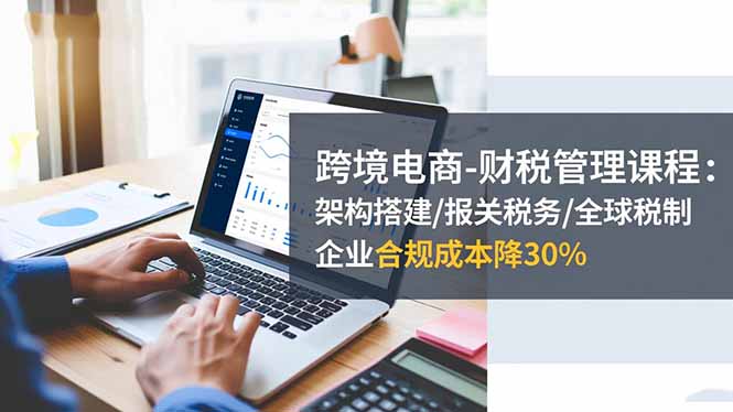 跨境电商-财税管理课程：架构搭建/报关税务/全球税制，企业合规成本降30%-副业网资源站