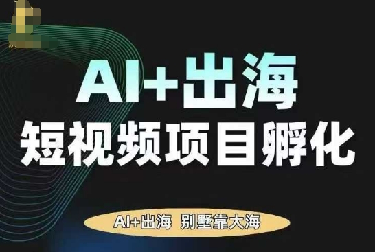 AI·TikTok AI+出海短视频项目孵化，陪你从0-1借助AI实现出海变现-副业网资源站