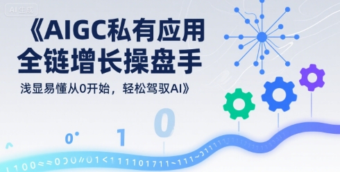 AIGC私有化应用全链增长操盘手，浅显易懂从0开始，轻松驾驭AI-副业网资源站