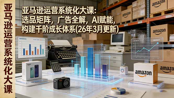 亚马逊运营系统化大课：选品矩阵，广告全解，AI赋能，构建千阶成长体系(26年3月更新-副业网资源站